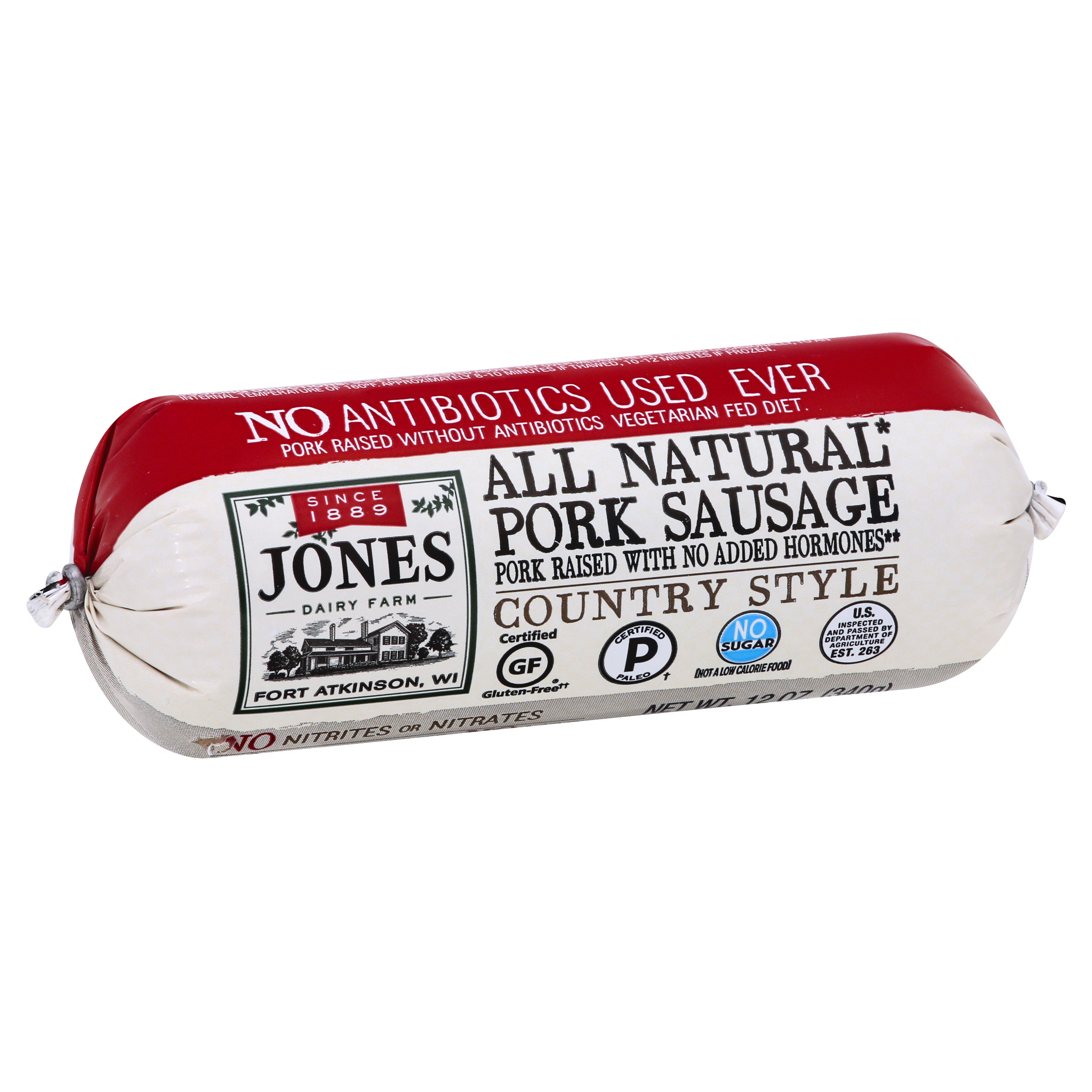 Jones Dairy Farm Country Style Pork Sausage 12 Oz