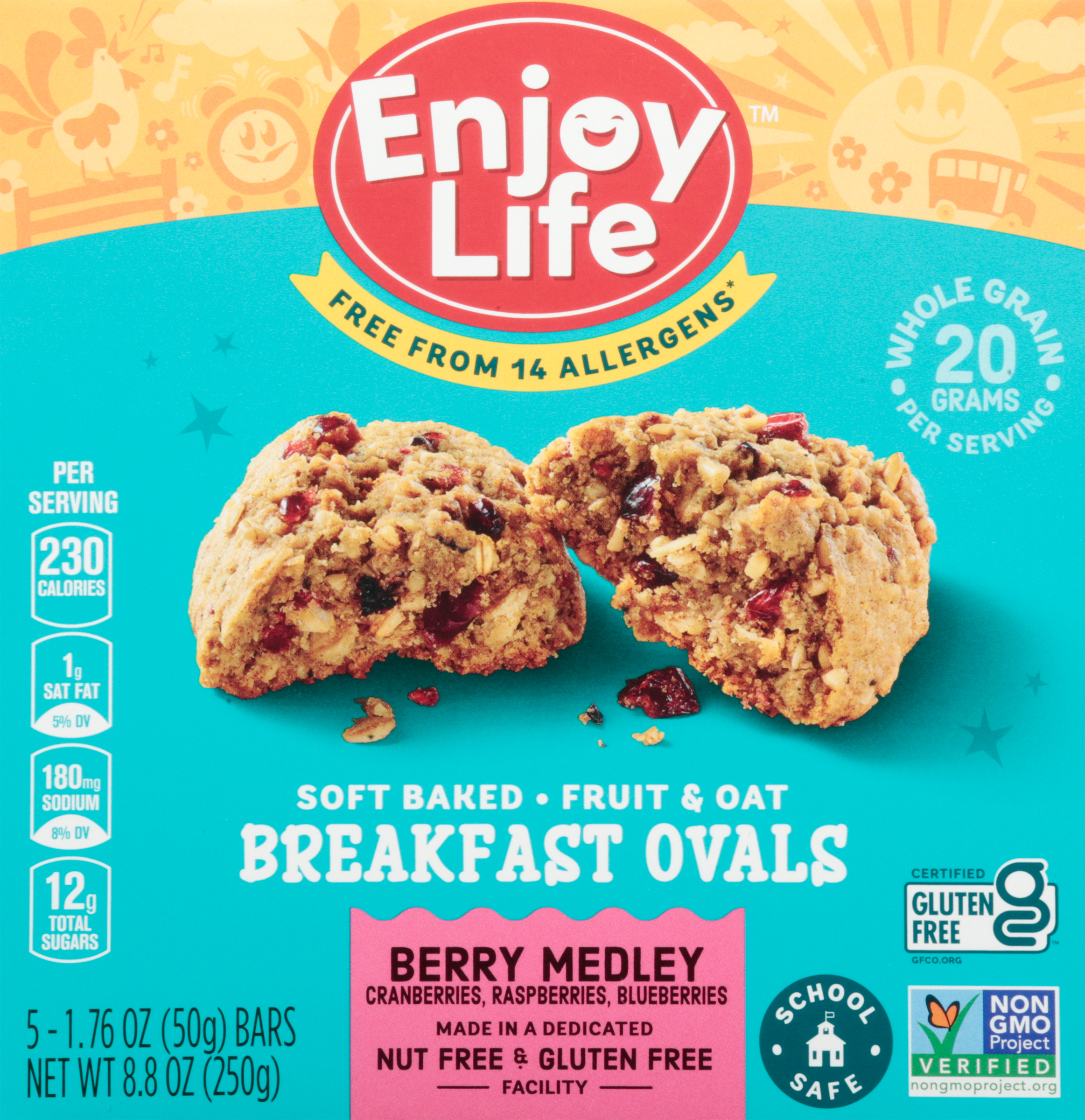 Breakfast Ovals, Berry Medley, Fruit & Oat, Soft Baked