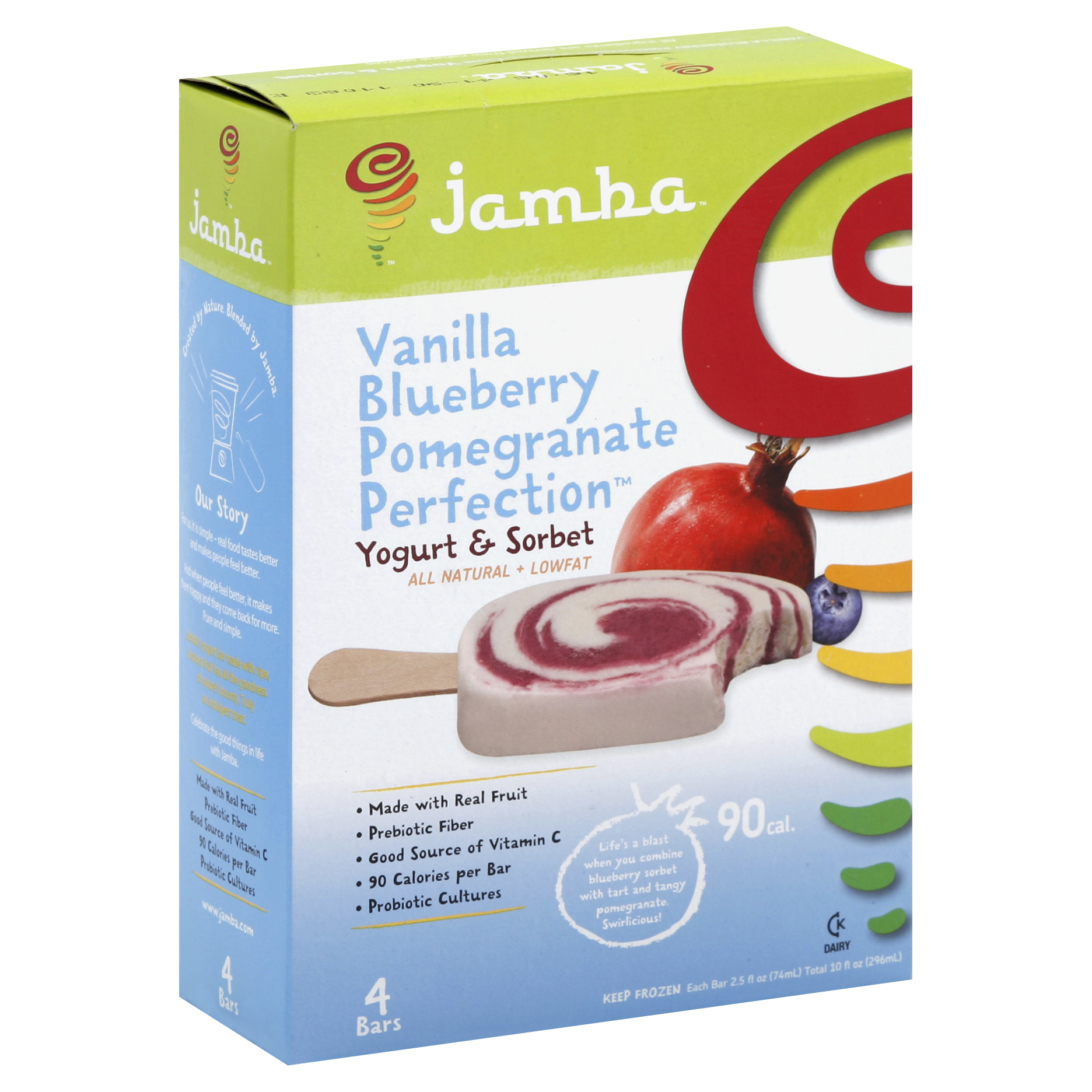 Jamba Juice Yogurt & Sorbet Bars 4 Ea
