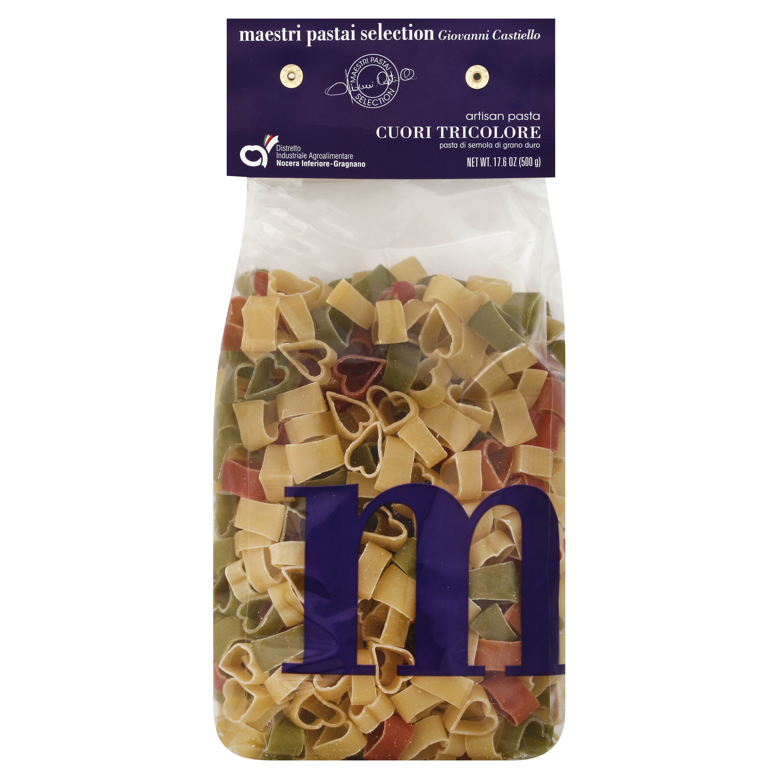 Maestri Pastai Selection Cuori Tricolore 17.6 Oz