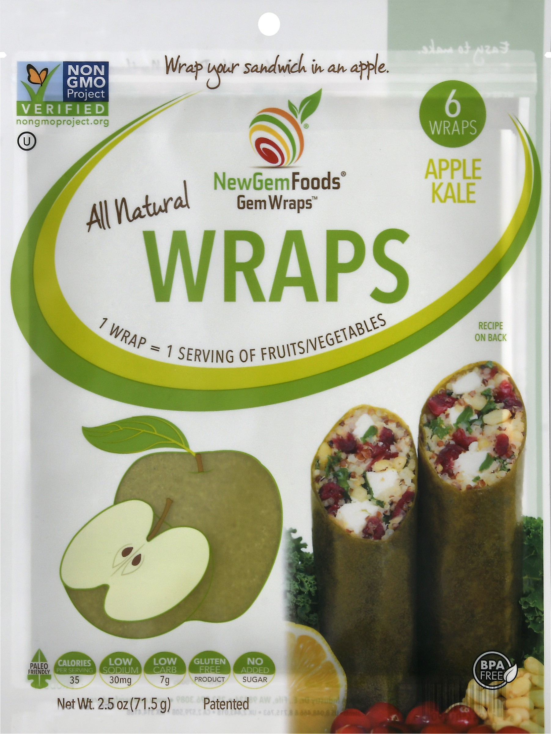 Gem Wraps, Apple Kale