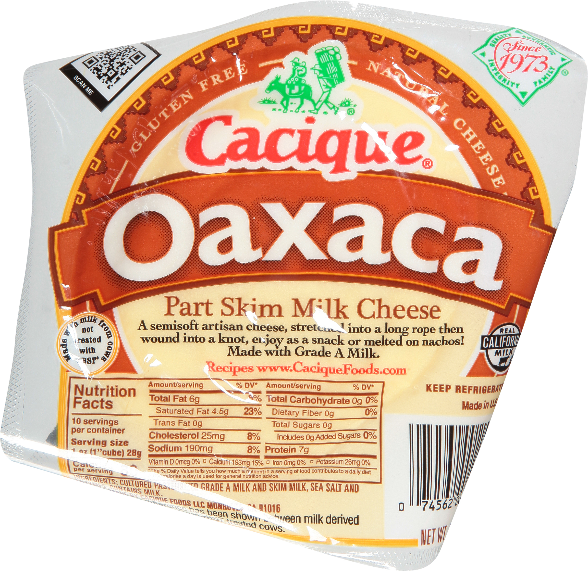 Cheese, Part Skim Milk, Oaxaca