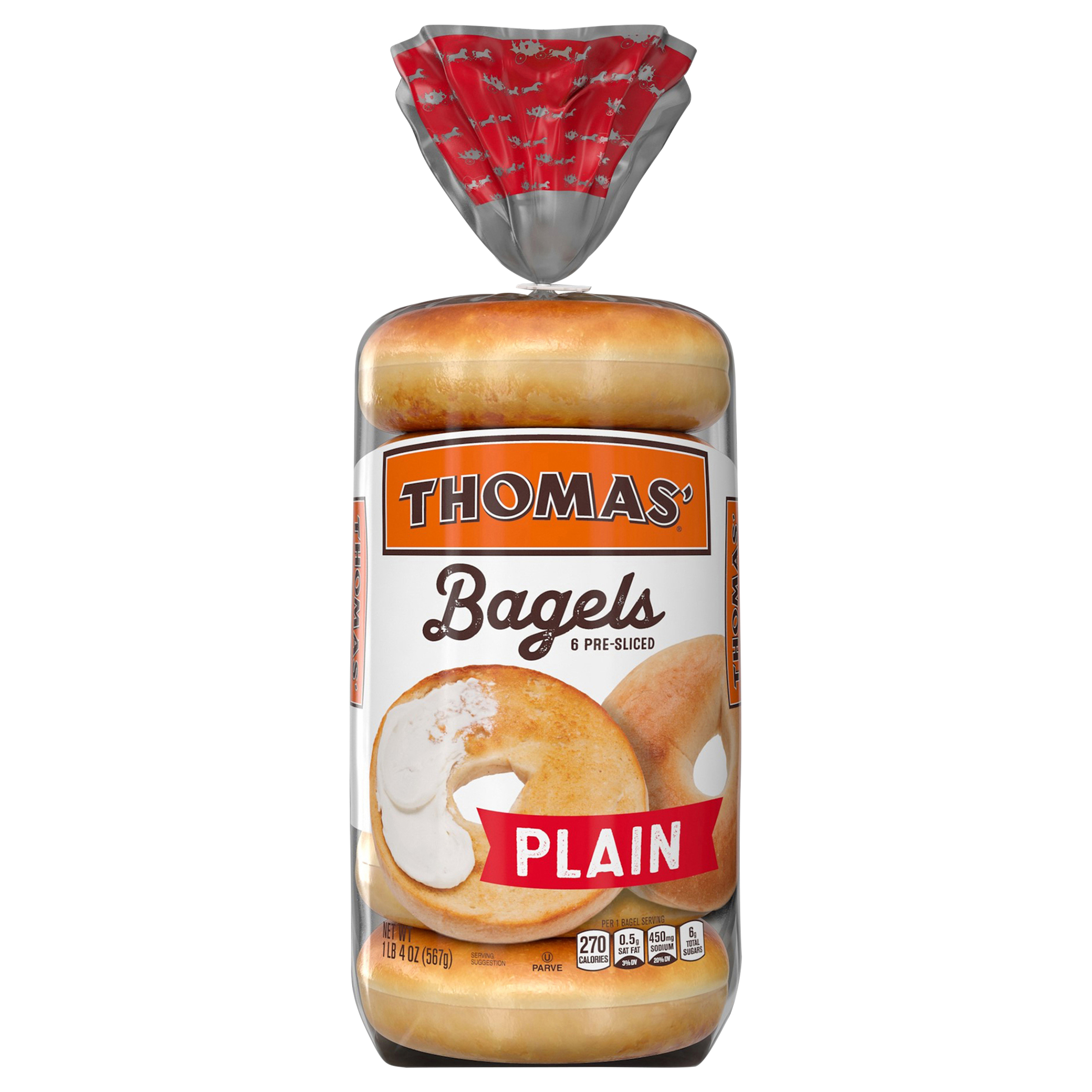 Bagels, Plain, Pre-Sliced