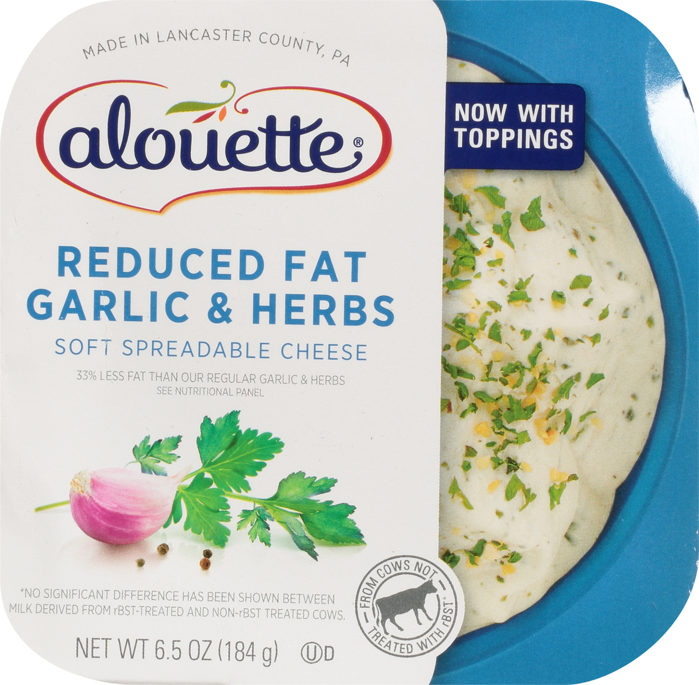 Spreadable Cheese, Soft, Reduced Fat, Garlic & Herbs